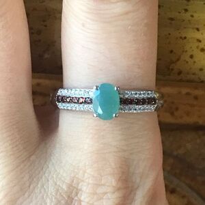 Natural Grandidierite Sterling Silver Ring Size 10